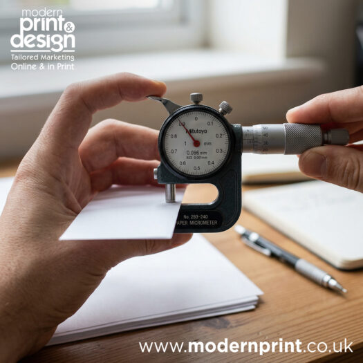 how do you measure the thickness of paper or card