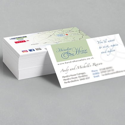 Business card designers Pembrokeshire Narberth Tenby Haverfordwest