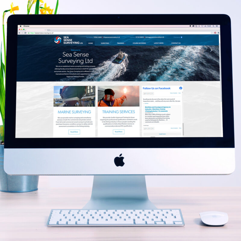 Course Booking Website for Sea Sense Surveying Web Design Case Study