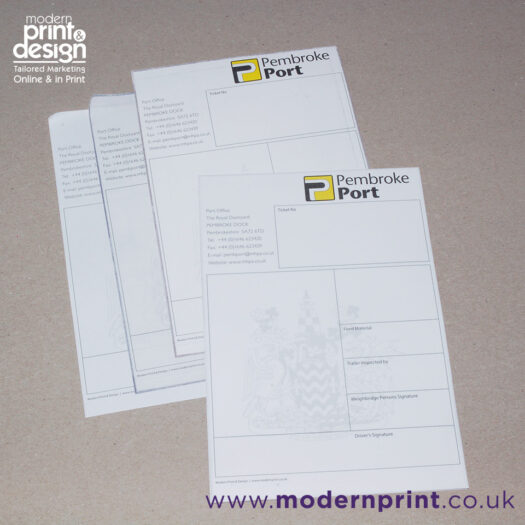 Invoice book printers pembrokeshire tenby narberth haverfordwest