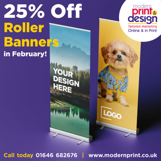 25% off roller Banners in Pembrokeshire