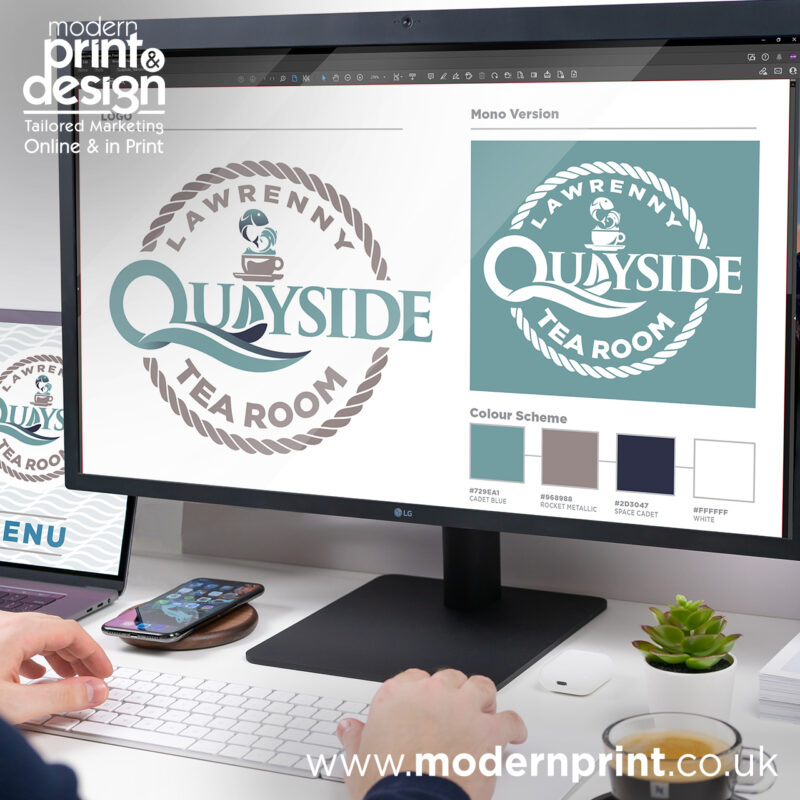 Corporate Branding Designers in Pembrokeshire for Quayside Tearoom Lawrenny Corporate Branding Case Study