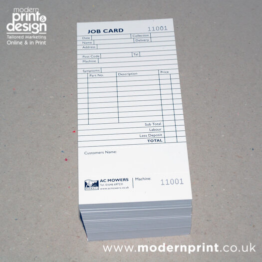 Custom Invoice book printers pembrokeshire tenby narberth haverfordwest
