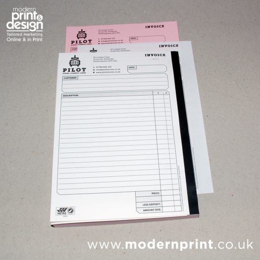 invoice books for left handed people