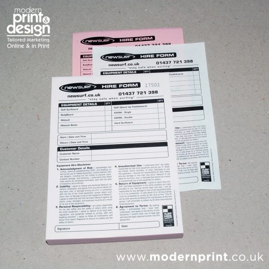 hire form printers