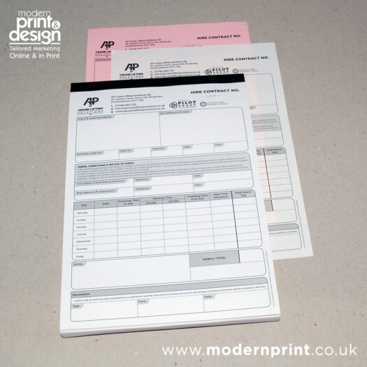 Contract Hire Book printers
