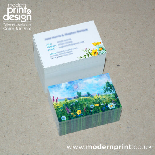 Business card printers in Pembrokeshire Tenby Narberth Haverfordwest