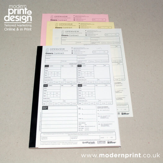 Door Contract Order Form Printers