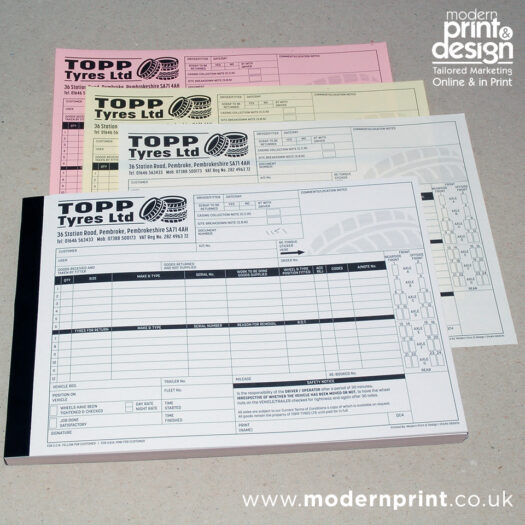 Fleet work book printers