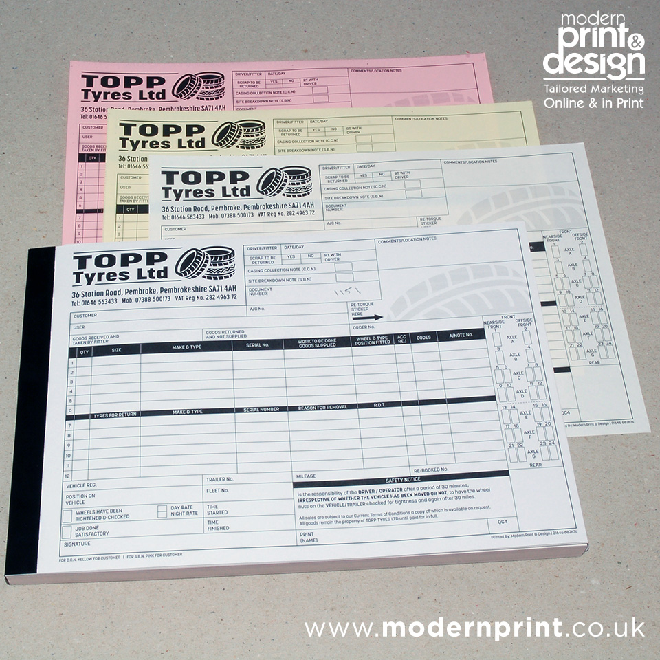 Fleet work book printers