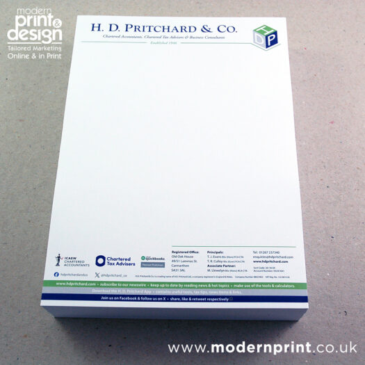 Letterhead printers pembrokeshire tenby narberth Haverfordwest