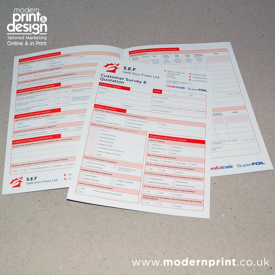 survey form printers in Pembrokeshire