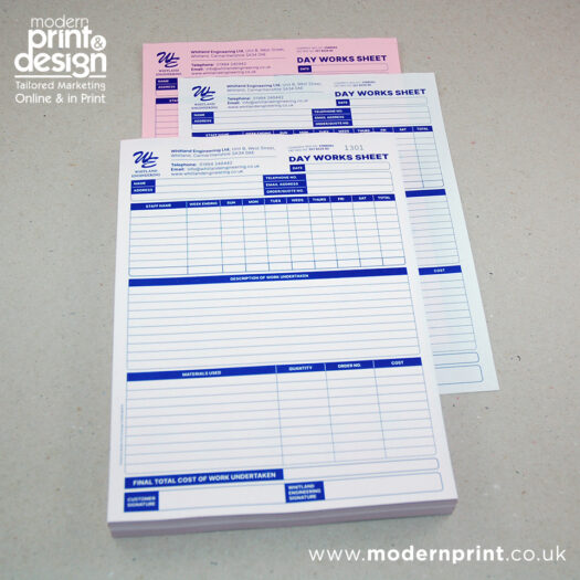 day work sheet printers in Pembrokeshire