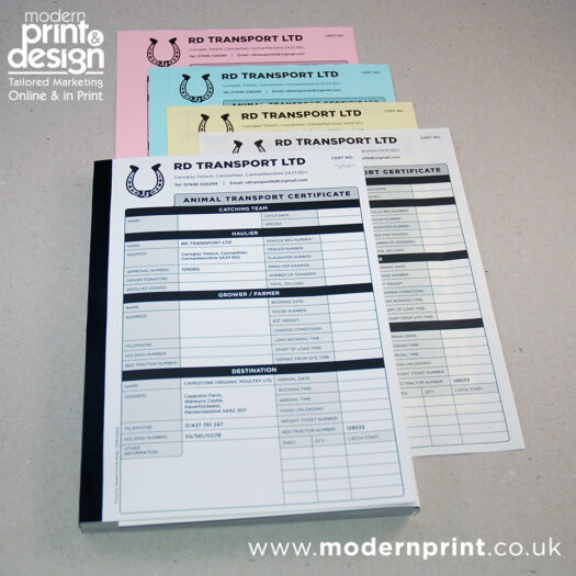 Invoice book printers