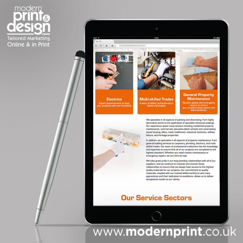 Website Designers in Pembrokeshire for Priory Property Maintenance