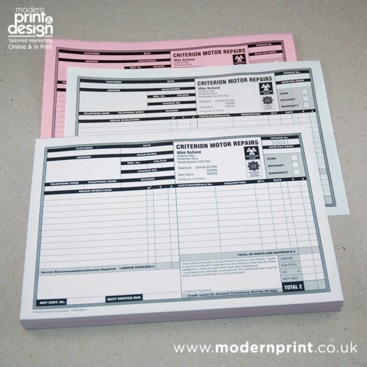 Custom Invoice-book printers pembrokeshire tenby narberth haverfordwest