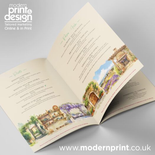 Menu printers in Pembrokeshire Tenby Haverfordwest Narberth