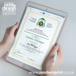certificate printers in Pembrokeshire
